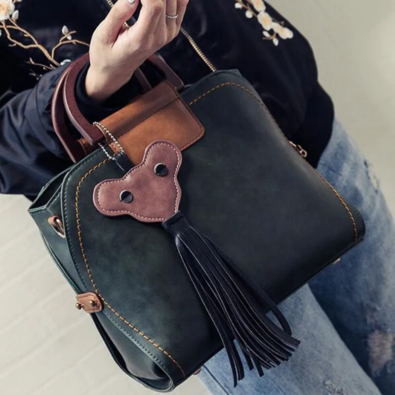 Женская сумка из ПУ кожи винтажная Повседневная через плечо с ручкой сверху