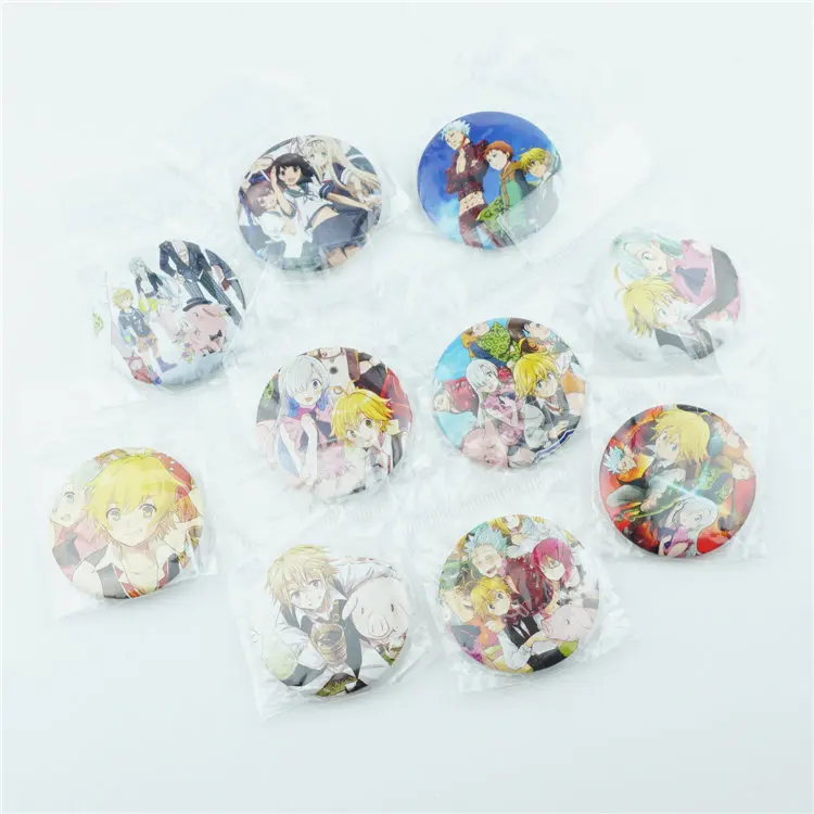 10 шт./компл. аниме семь смертных грехов булавки броши значки нагрудный орнамент