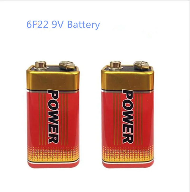 2 шт./лот сверхповышенной мощности 9V 6F22 сухая батарея для марганцево Цинковый