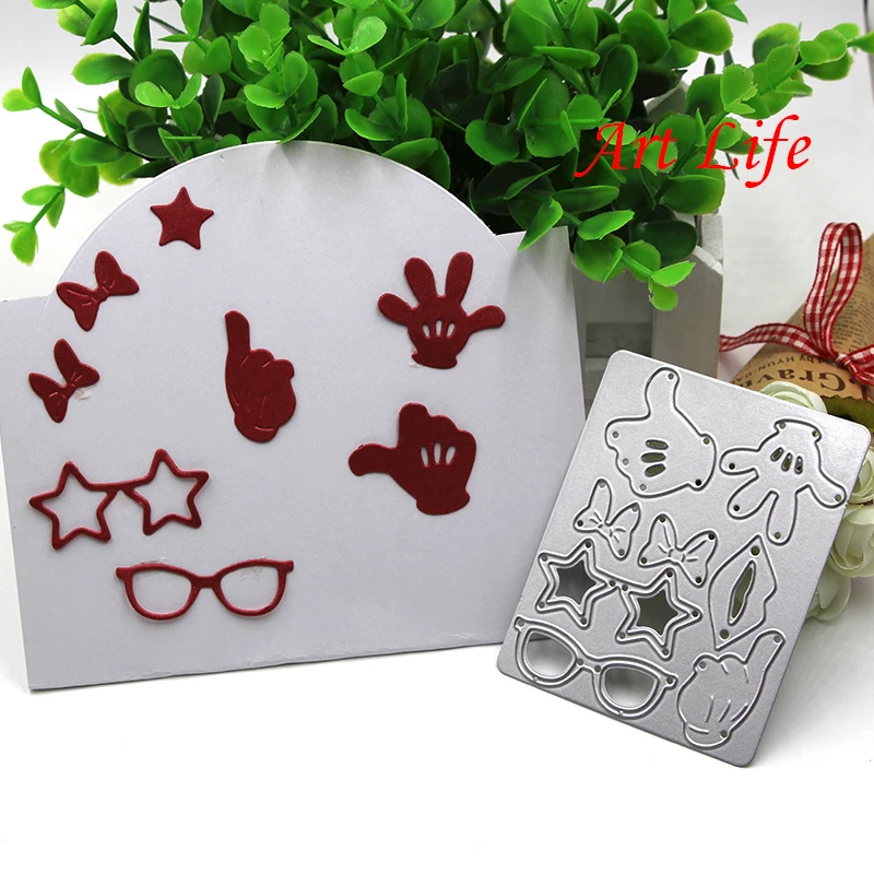 Металлические режущие трафареты для ручных очков скрапбукинга/фотоальбома