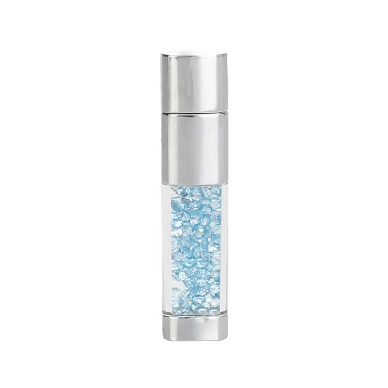 light blue Флеш-накопитель, 8 ГБ, кристальная коробка, USB флешка, 64 ГБ, металлическая usb флеш-память, 128 ГБ, 4 Гб, флешка в виде бижутерии, 16 ГБ, USB флеш-накопитель, 32 ГБ, бесплатный логотип - Цвет: light blue