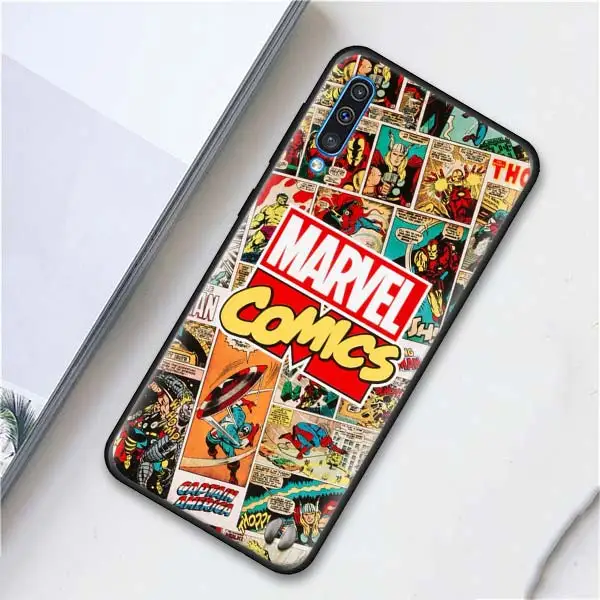Марвел Супергерои из “Мстителей” силиконовый чехол для samsung Galaxy A50 A70 A10 A20 A30 A40 A6 A7 A8 плюс A9 M30 M20 черный чехол ков - Цвет: 002