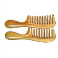 ming cheng sandalwood hair combs handicraft wooden round handle sandal natural fine comb anti static care