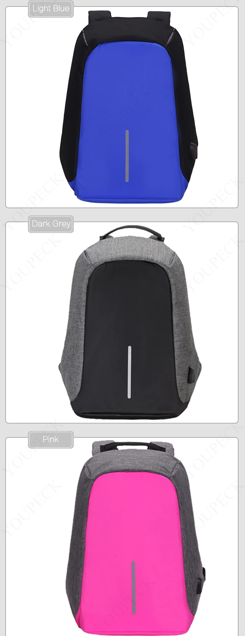 15,6 дюймов Сумка для ноутбука белая usb зарядка для Macbook Pro 15 сумка для ноутбука 17,3 дюймов рюкзак для ноутбука Противоугонный рюкзак для мужчин