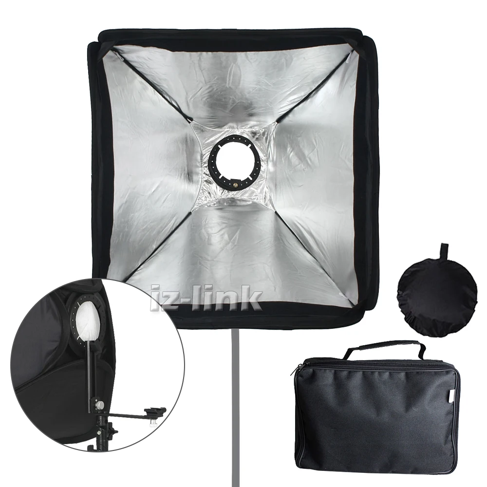 

Портативный софтбокс-рассеиватель для студийной вспышки 24 X24/60x60 см