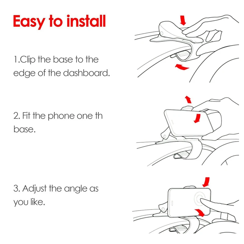 

Universal Antiskid Car Phone Holder Mobile Phone Holder Adjustable Phone Car Dashboard Holder Phone Stand Bracket