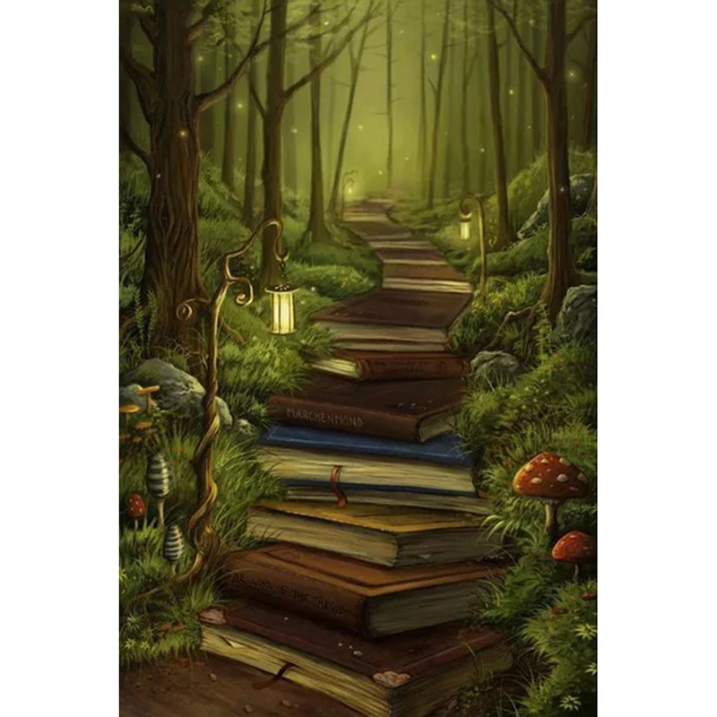 5d diy полное алмазное сверло для квадратных отверстий картина книга-вышивка лес алмаз вышивка крестиком горный хрусталь Декор KBL