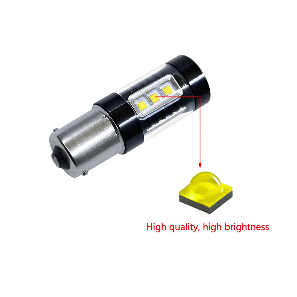 Супер яркий! 2 шт. 1156 S25 P21W BA15S 80 Вт 16SMD Cree chip XBD светодиодный светильник поворота автомобиля s резервный обратный светильник белый красный желтый