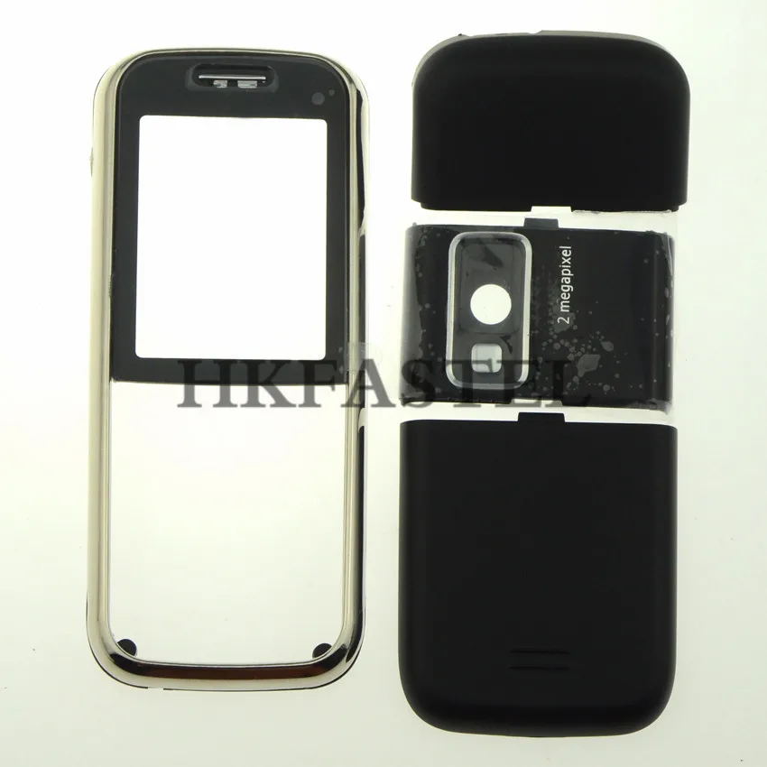 Black No keypad Hkfatel для Nokia 6233 Высокое качество Полный Мобильный телефон Корпус чехол+ английский/клавиатура с русским шрифтом+ с отслеживанием - Цвет: Black No keypad