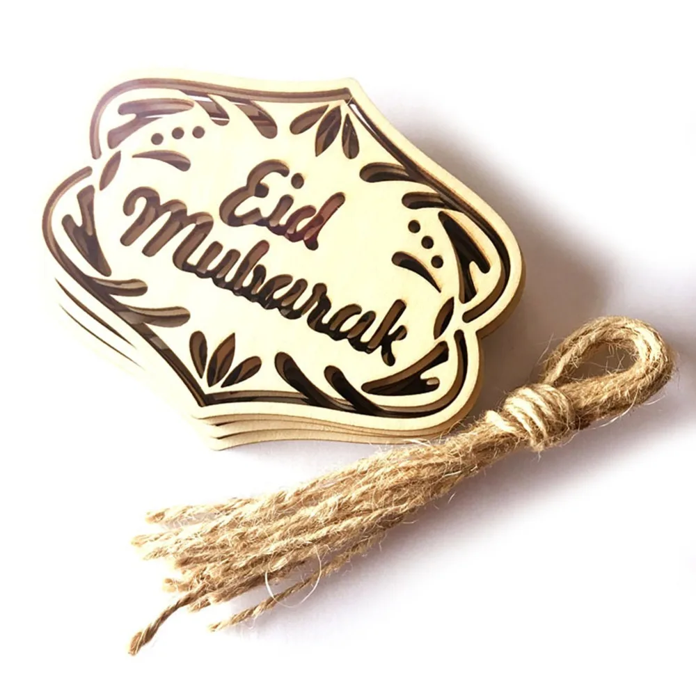 DIY ИД Мубарак мусульманское украшение для дома Рамадан декор кулон деревянный