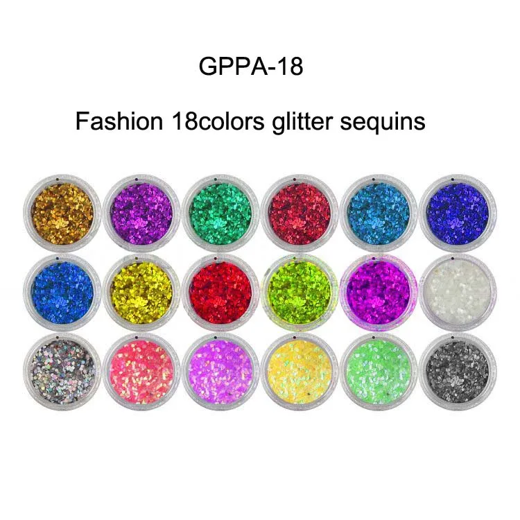 

18 Pack Nail Art Glitter Powder Pieces UV Gel Acrylic Sequins Decoration Tips Dust Fine Glitter Powder for Nails!