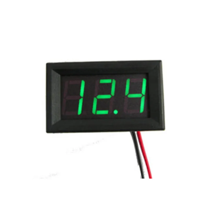 Зеленый Urijk 1 шт. DC4.5V-30.0V цифровой измеритель напряжения Панель Вольт ток детектор напряжения тестер батареи 0,5" Вольтметр Амперметр зарядное устройство - Цвет: Зеленый