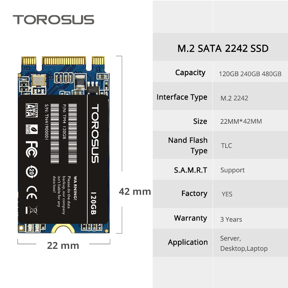 TOROSUS 120 ГБ 480 ГБ SSD m2 2242 240 ГБ SSD SATA NGFF жесткий диск для ноутбука Твердотельный диск для hp Jumper EZbook 3 Pro