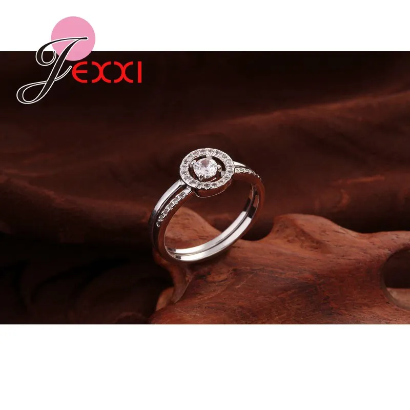 JEXXI новые модные с чешскими кристаллами женские кольца оптом S90 серебро