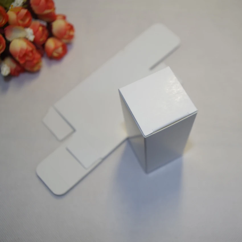 100 шт./3x3x 3/5/6/8/10/12 см белая мини коробка из крафт бумаги сделай сам бутылочка для