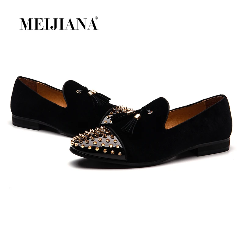 

MEIJIANA New Customized Luxury Men Loafers Nubuck Leather Handmade Fashion Tassel Mens Shoes Spring/autumn Banquet Loafers Shoes