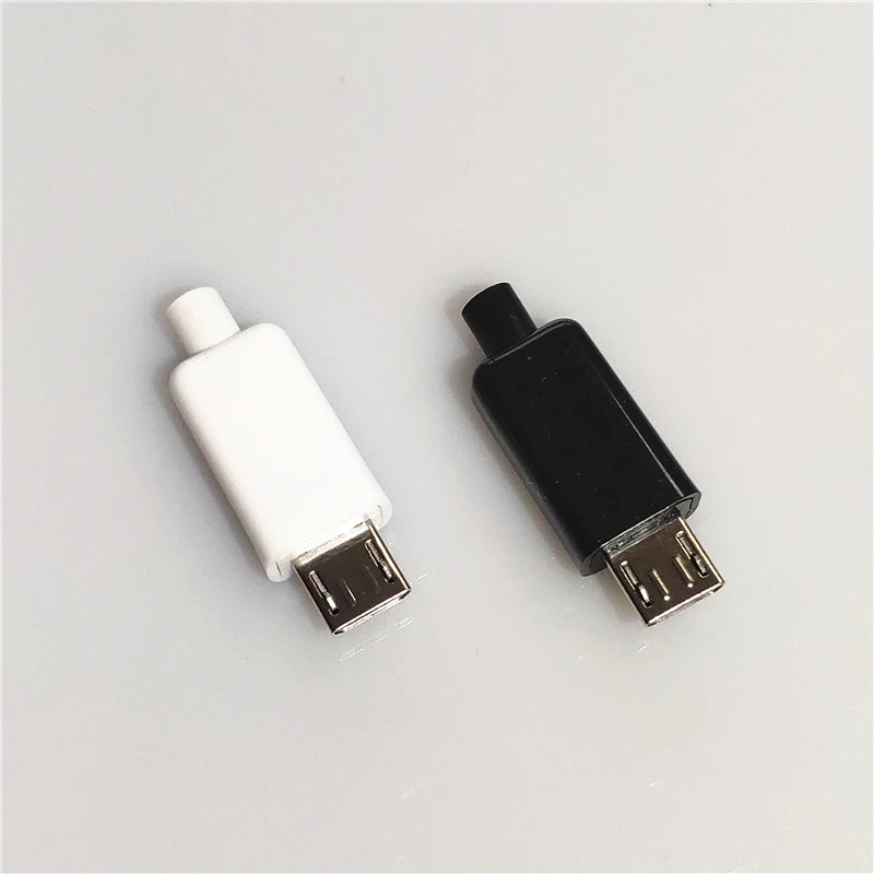 10 шт./лот YT2153B Micro USB 4Pin штекер разъема Черный/Белый Сварочные данные OTG интерфейс линии DIY кабель для передачи данных Аксессуары