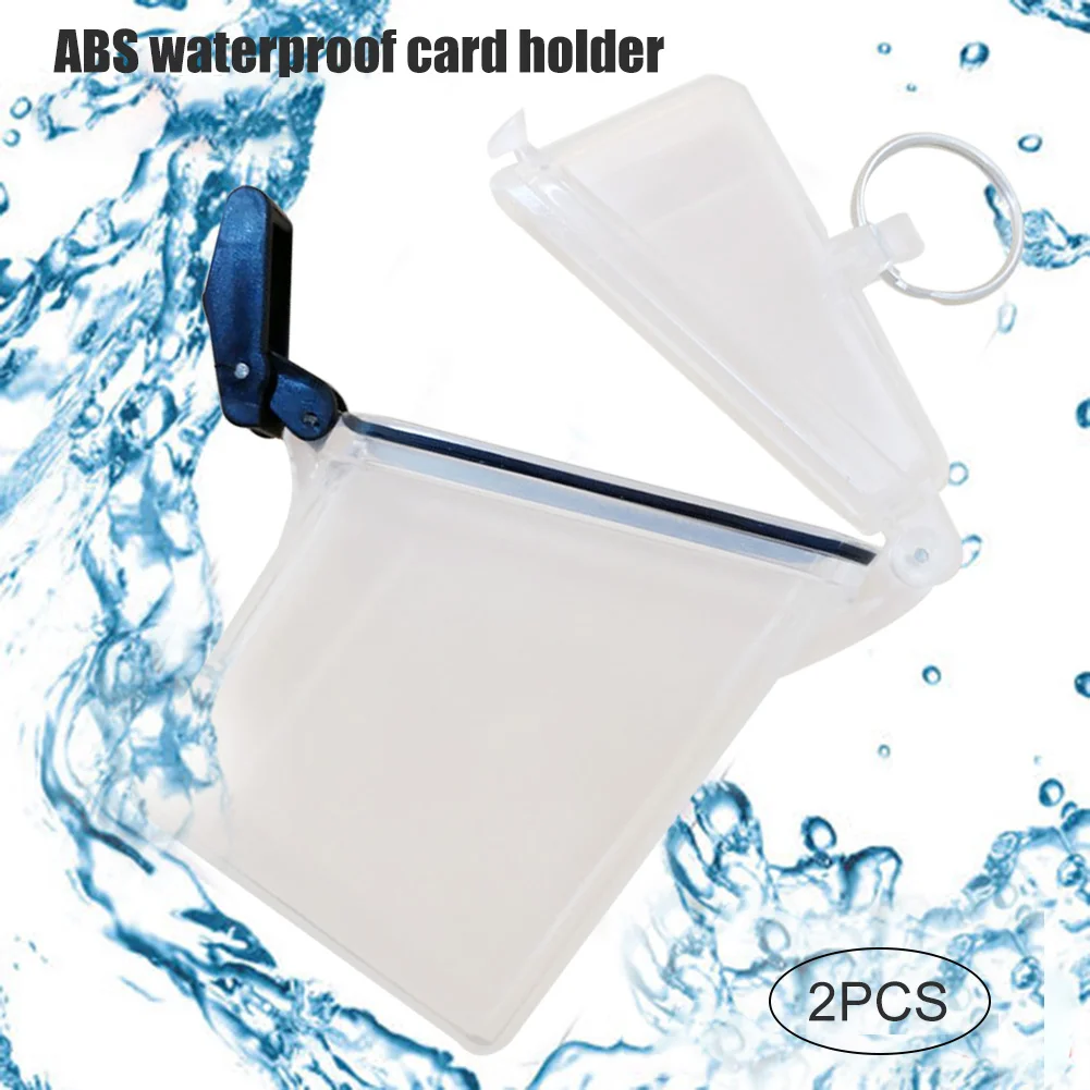2 Pcs Waterproof Card Box Sport Case Cover Holder Lightweight Clear for Outdoor Money SMN88 | Спорт и развлечения