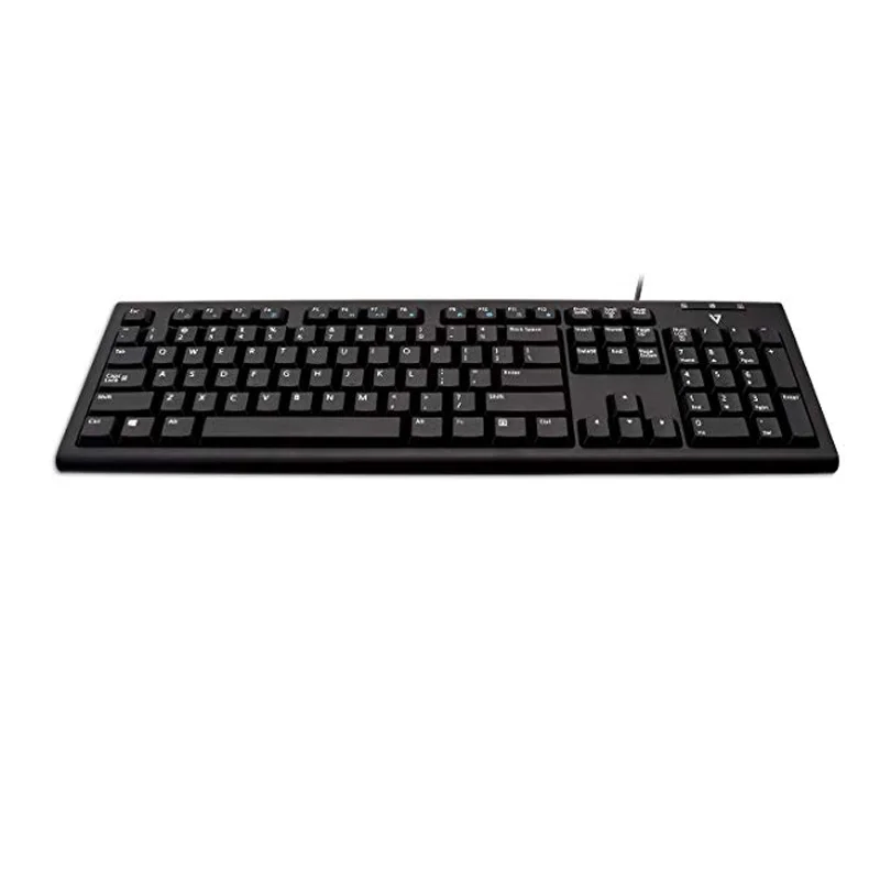 V7 KU200 испанский USB/PS2 Проводная стандартная клавиатура USB механическая QWERTY