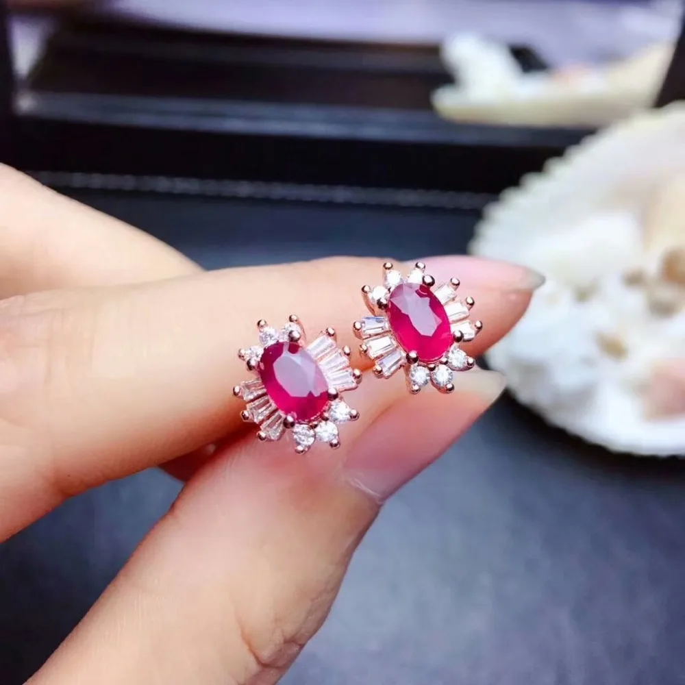 Женские серьги shilovem с натуральным драгоценным камнем новинка|Серьги-гвоздики| |