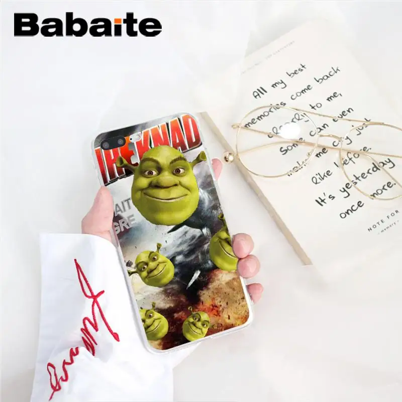 Babaite Забавный Шрек Мягкий Силиконовый ТПУ чехол для телефона iPhone X XS MAX 6 6S 7 7plus 8 8Plus 5 5S XR 10 Чехол