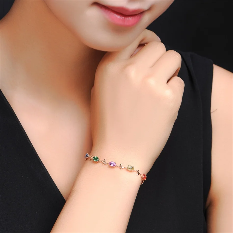 Colorful Bracelet Women Rhinestone Female Fashion Jewelry Accessories 2019 Handwrist Decorations Gifts for Ladies | Украшения и