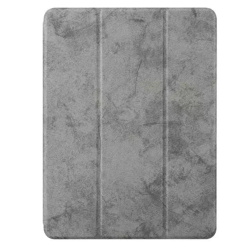 gray Чехол для iPad Mini с держателем-карандашом, мягкий чехол из ТПУ на заднюю панель с функцией автоматического сна/пробуждения для iPad Mini 5, 7,9 дюйма - Цвет: gray