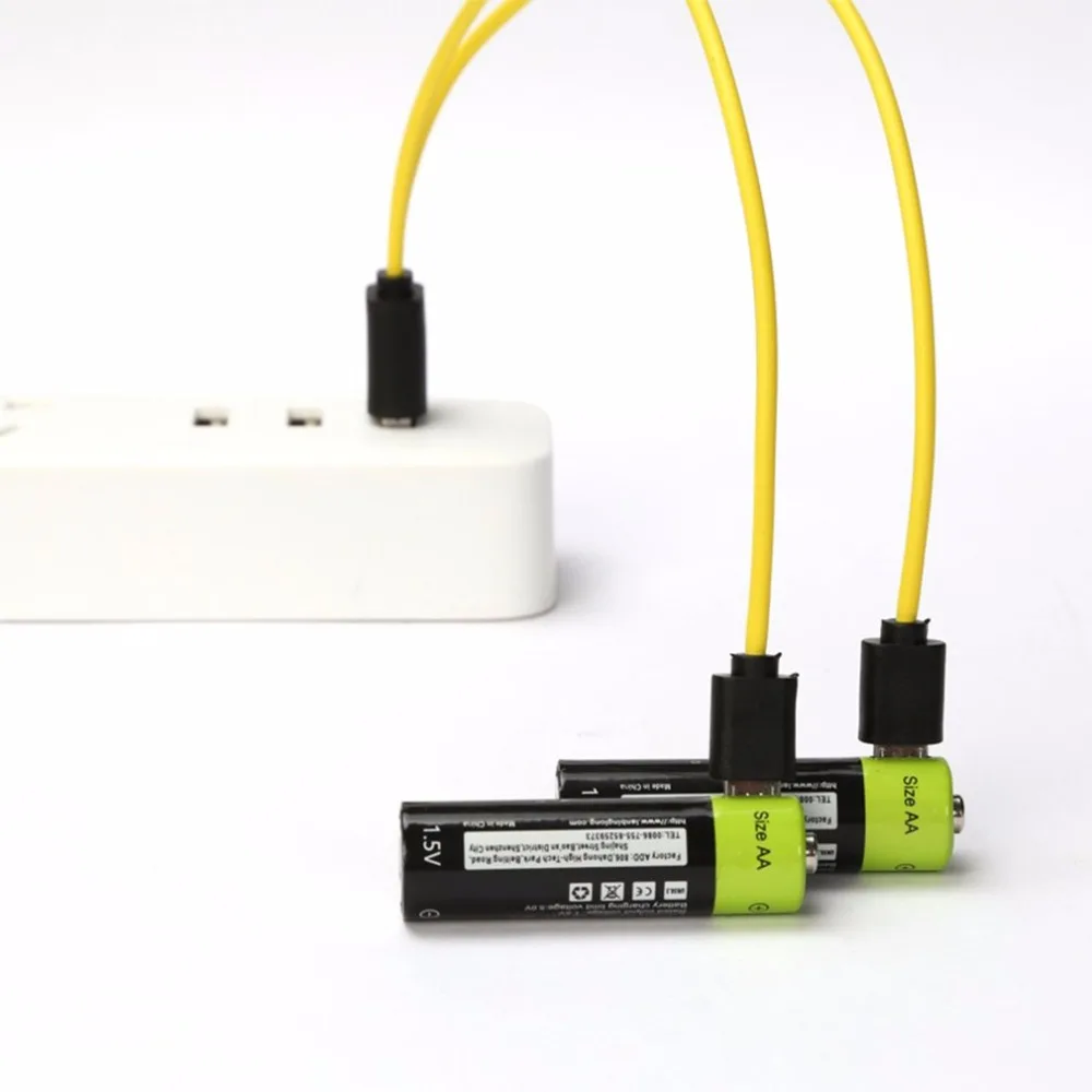 ZNTER 2 шт. Универсальный AA 1 5 В 1250 мАч USB Перезаряжаемые литий-полимерный Батарея