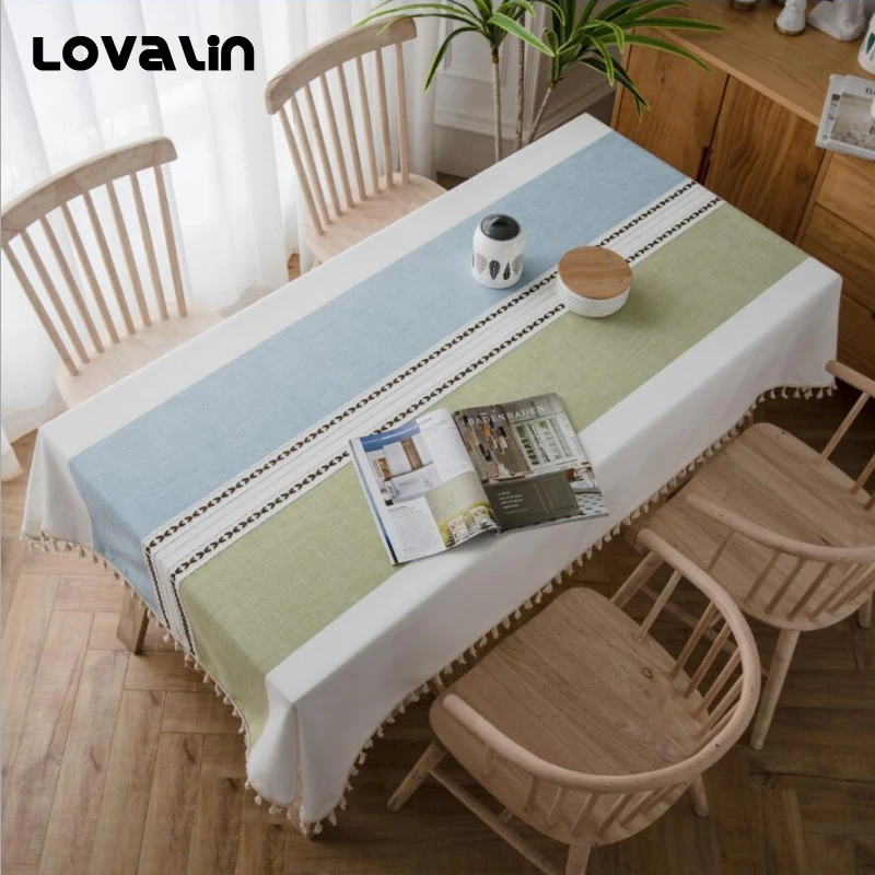 Lovalin 2 цвета подходящая скатерть уникальный дизайн в полоску кисточка кулон