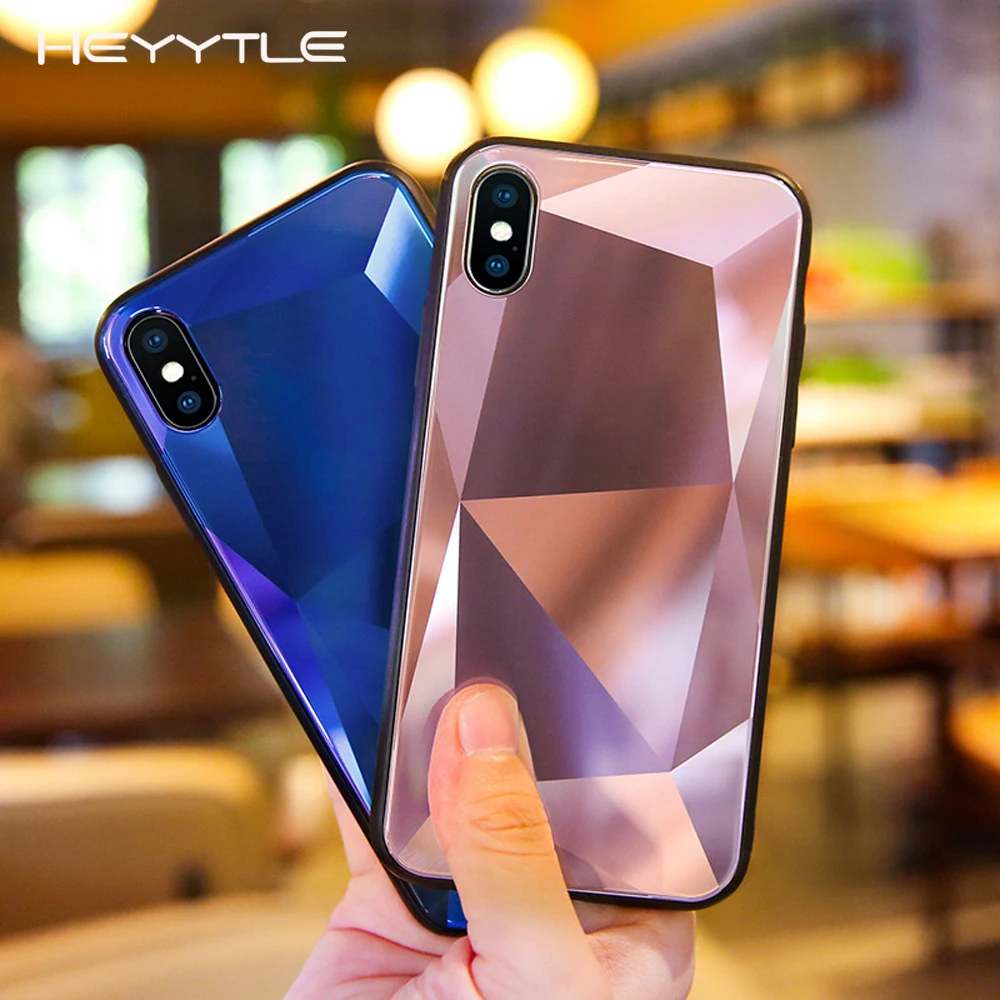 Heyytle 3D Алмазный зеркальный чехол для iPhone 11Pro MAX X XR XS 8 7 6 6S Plus блестящий задняя