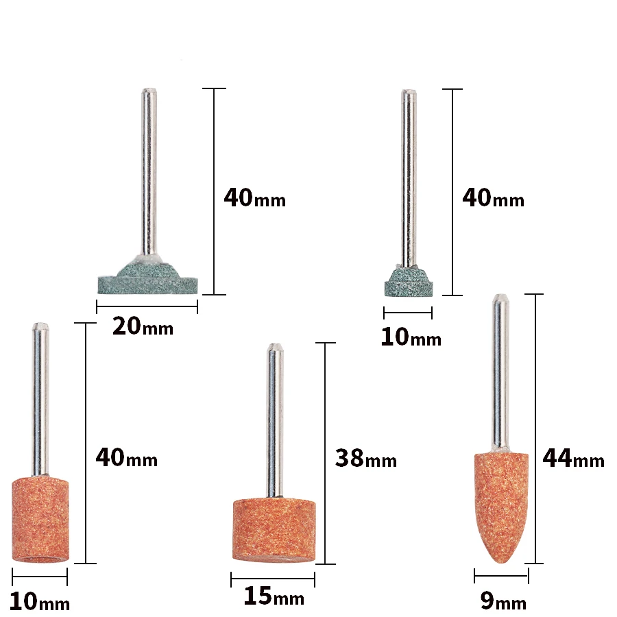 15pcs/lot Grinding Stone Wheel Head Dremel Tools Accessories Abrasive Mounted For Rotary | Инструменты
