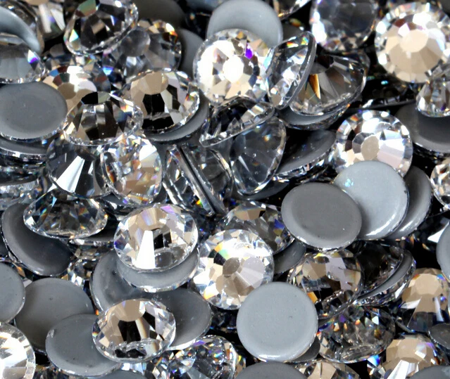 Высококачественные стразы горячей фиксации с плоским основанием! Кристально