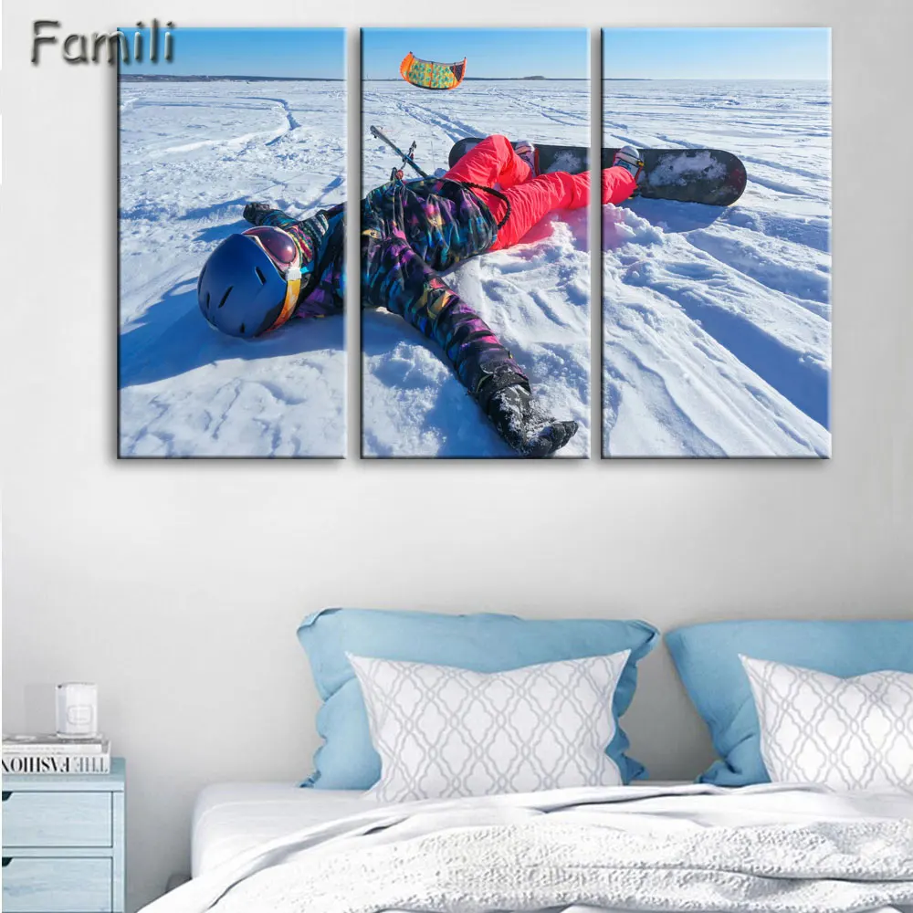 3 шт. декоративные картины на холсте без рамы|ski paintings|canvas printsposter canvas |