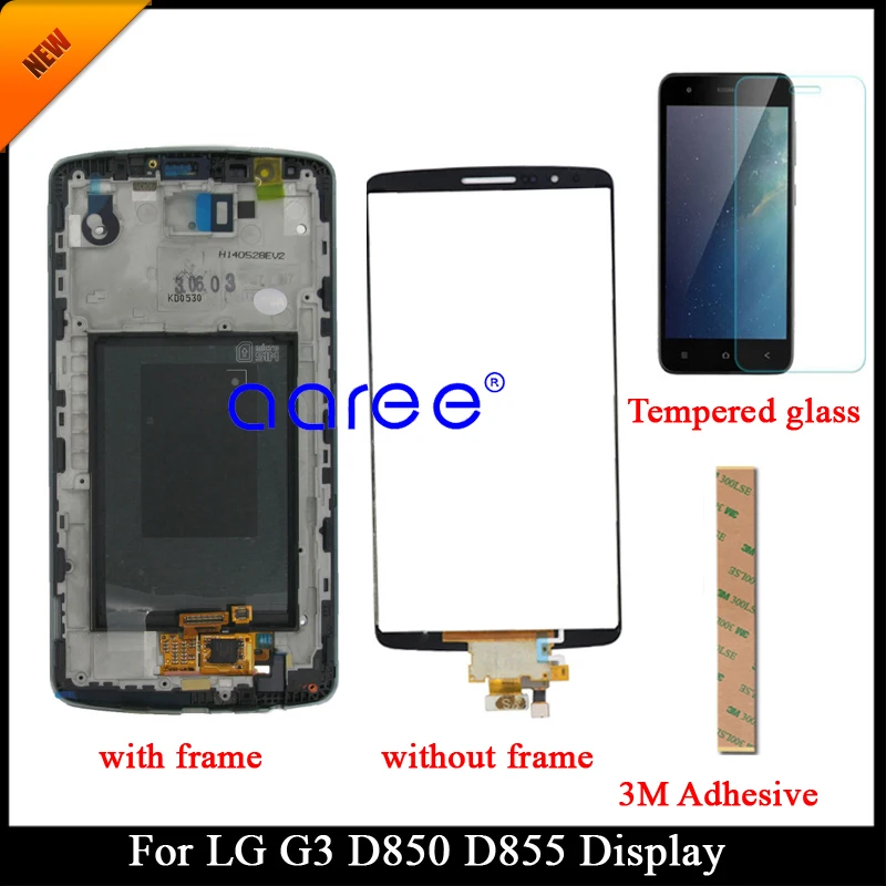 100% протестированный ЖК-дисплей класса AAA для LG G3 D850 D855 Дисплей сенсорный