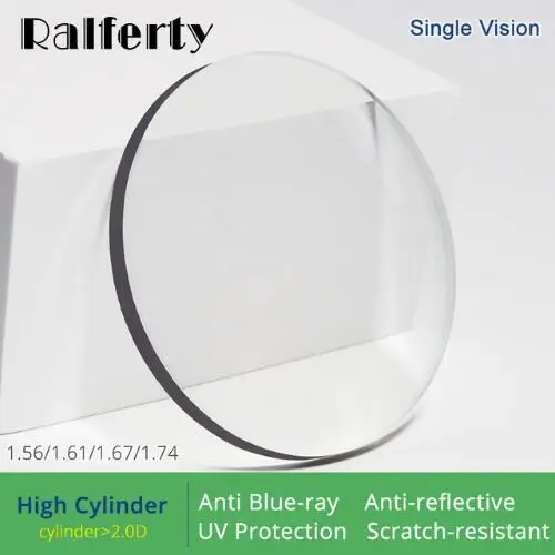 Ralferty 1,56 1,61 1,67 1,74 оптические линзы, анти синий светильник, очки по рецепту, прозрачные линзы для глаз, близорукость, диоптрий, тонкий HMC Lentes