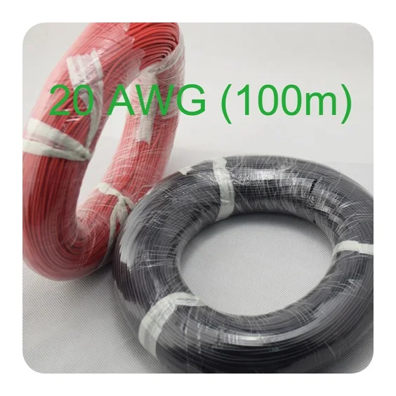 20 AWG 100 м Калибр силиконовый провод проводки гибкие многожильные медные кабели для RC