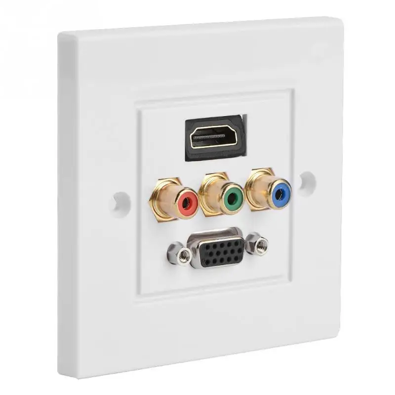 HDMI VGA 3RCA Композитная Панель Threeinone интегрированная мультимедийная настенная панель разъем для аудио-видео настенная панель