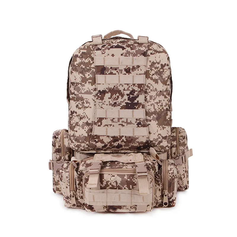 Desert digital Открытый военный Molle тактические рюкзаки 50L Весна Mochila рюкзак походный Кемпинг Водонепроницаемые сумки 600D камуфляж - Цвет: Desert digital