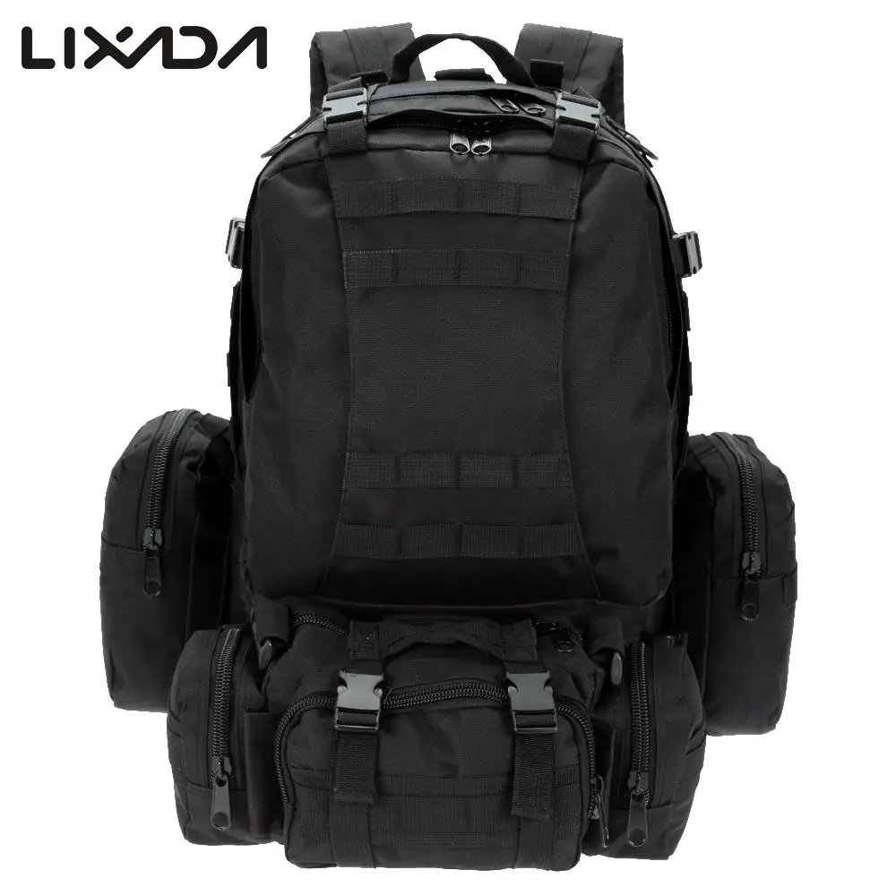 Lixada 50L походные сумки камуфляж Открытый военный Molle тактическая сумка рюкзак рюкзаки винтажные походные водонепроницаемые 600D