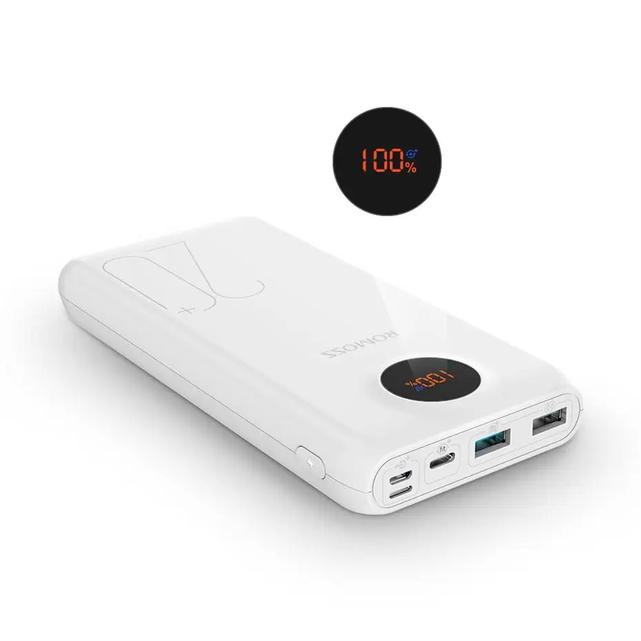 20000 мАч ROMOSS SW20 Pro портативное зарядное устройство Внешний аккумулятор QC3.0 Быстрая зарядка со светодиодный дисплеем для телефонов и планшетов