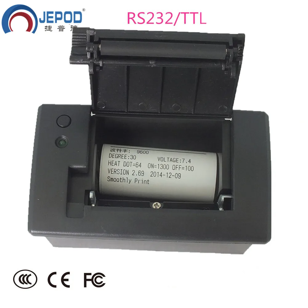 JEPOD QR-701 Ultra mini Встроенный термопринтер для чеков 58 мм 90 мм/s TTL/RS232 дешевый принтер