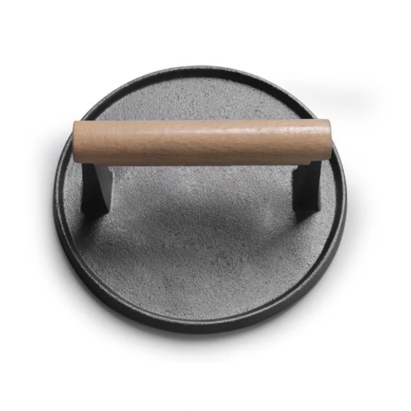 Профессиональный пресс для обжарки мяса полосатая чугунная тарелка бекона