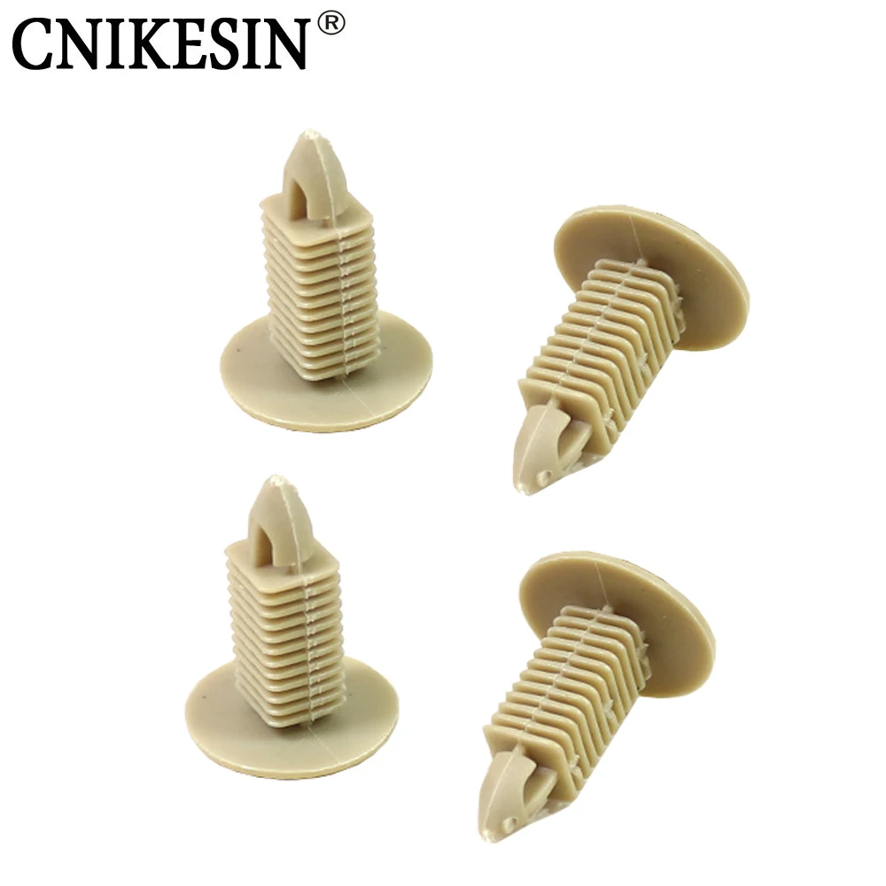 CNIKESIN 100PCS Car Fastener Universal Ceiling Trunk Front Cover Plastic Decorative Fixed Clamp Beige Auto Interior Clip | Автомобили и