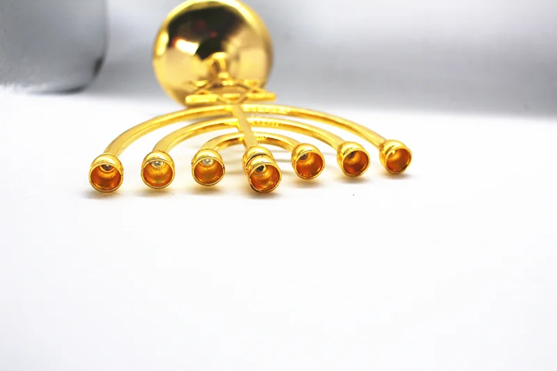 Религия Jerusalem Menorah со звездой Давида мессианина Menora of brass