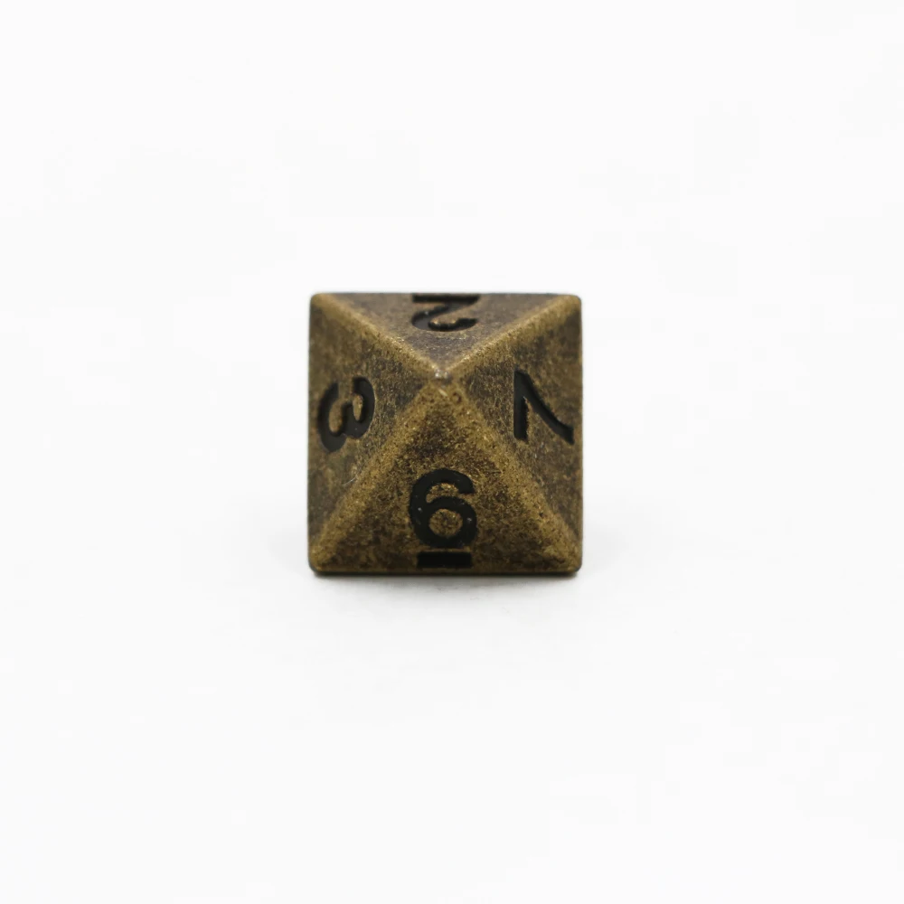 1 шт. D8 полиэдрон ролевые кости 8-сторонние аксессуары металлические игральные DND