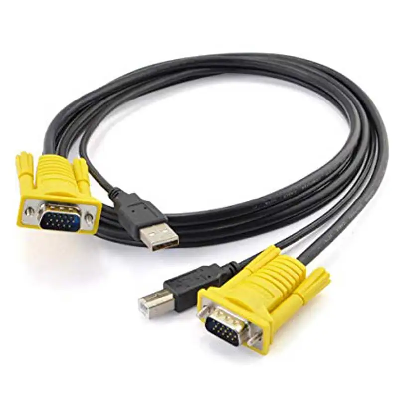 Ingelon KVM переключатель vga кабель Высокое качество USB 2,0 vga разветвитель коробка для USB ключ клавиатура мышь монитор адаптер usb принтер переключатель