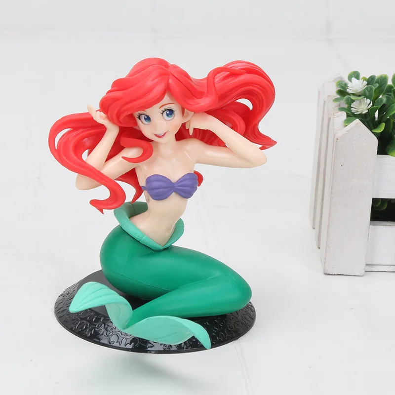 10cm bag Mermaid Q Posket принцесса игрушка Русалочка SPM Принцесса Ариэль маленькая Русалка ПВХ фигурка модель игрушки куклы Подарки - Цвет: 10cm bag Mermaid