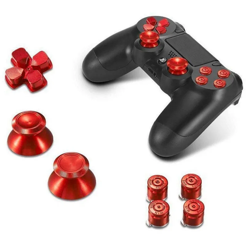 Комплект для замены металлический Dpad Dualshock + ДЖОЙСТИК пулевые кнопки алюминиевые