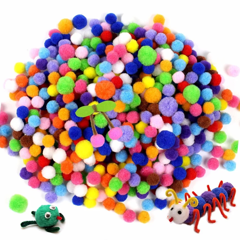 200 шт партия Фестиваль Сделай Сам ремесло помпоны мягкие пушистые шары войлочные