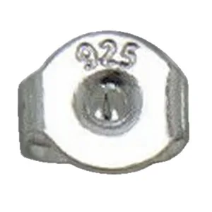 Silver 150 штук, ушные гайки-ушные вкладыши, покрытые родием и серебром, на медной основе, 5,5*5 мм, фурнитура и настройки для сережек, шпильки - Цвет: Silver
